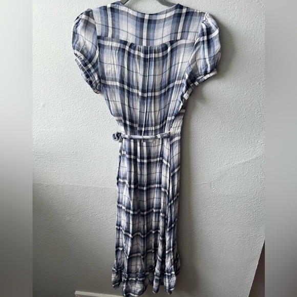 Maronie plaid ruffle wrap dress size S MSRP$95 - Picture 4 of 13